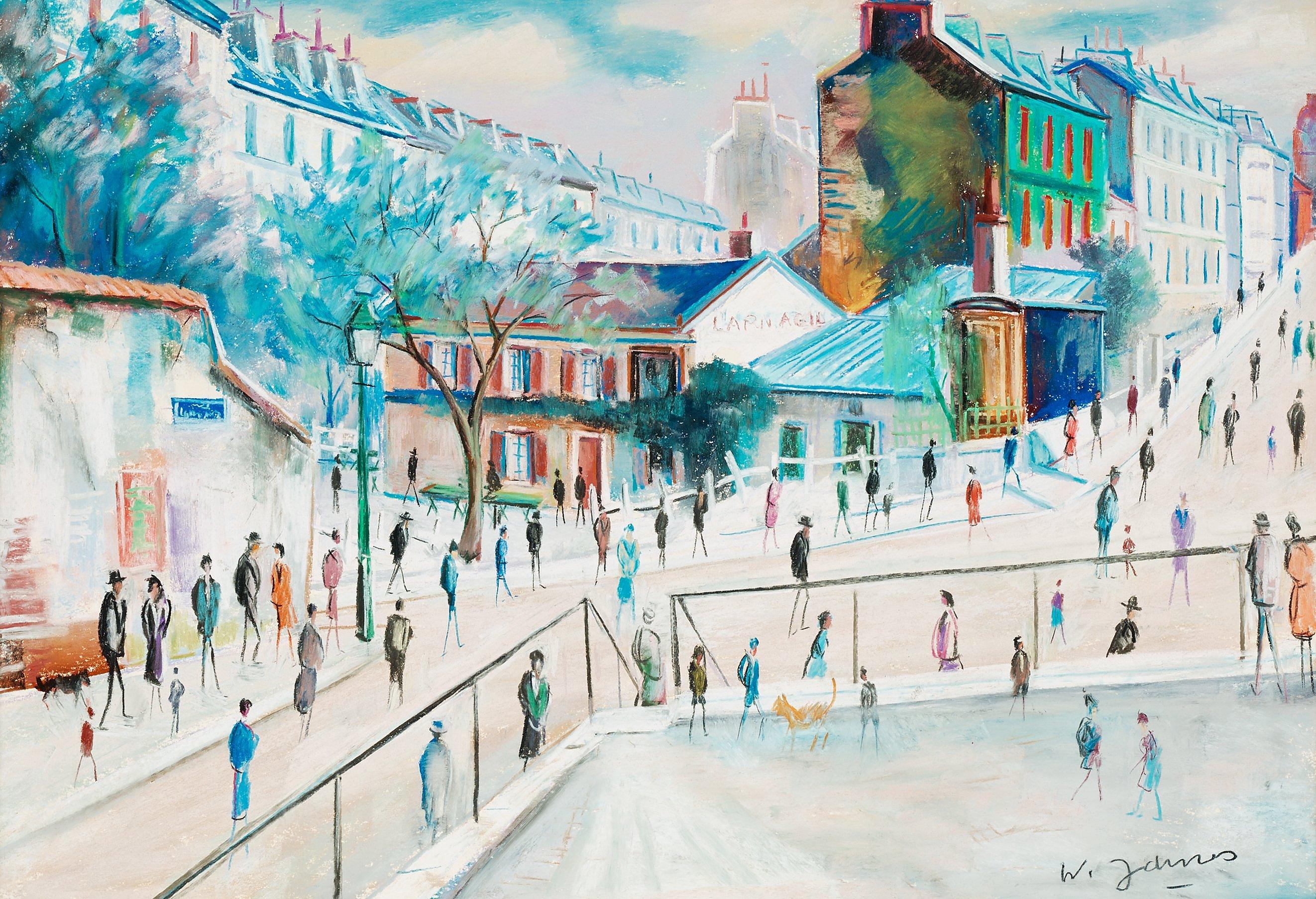 Willy James - L\'homme et la rue le Lapin Agile\