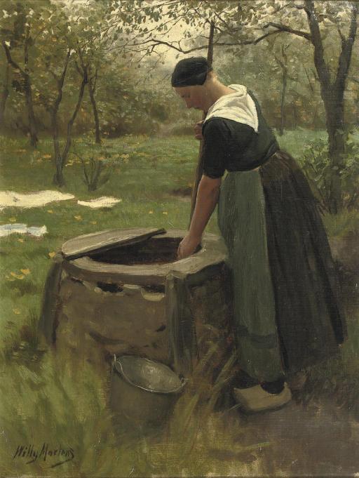 Willy Martens - Fetching water from the well