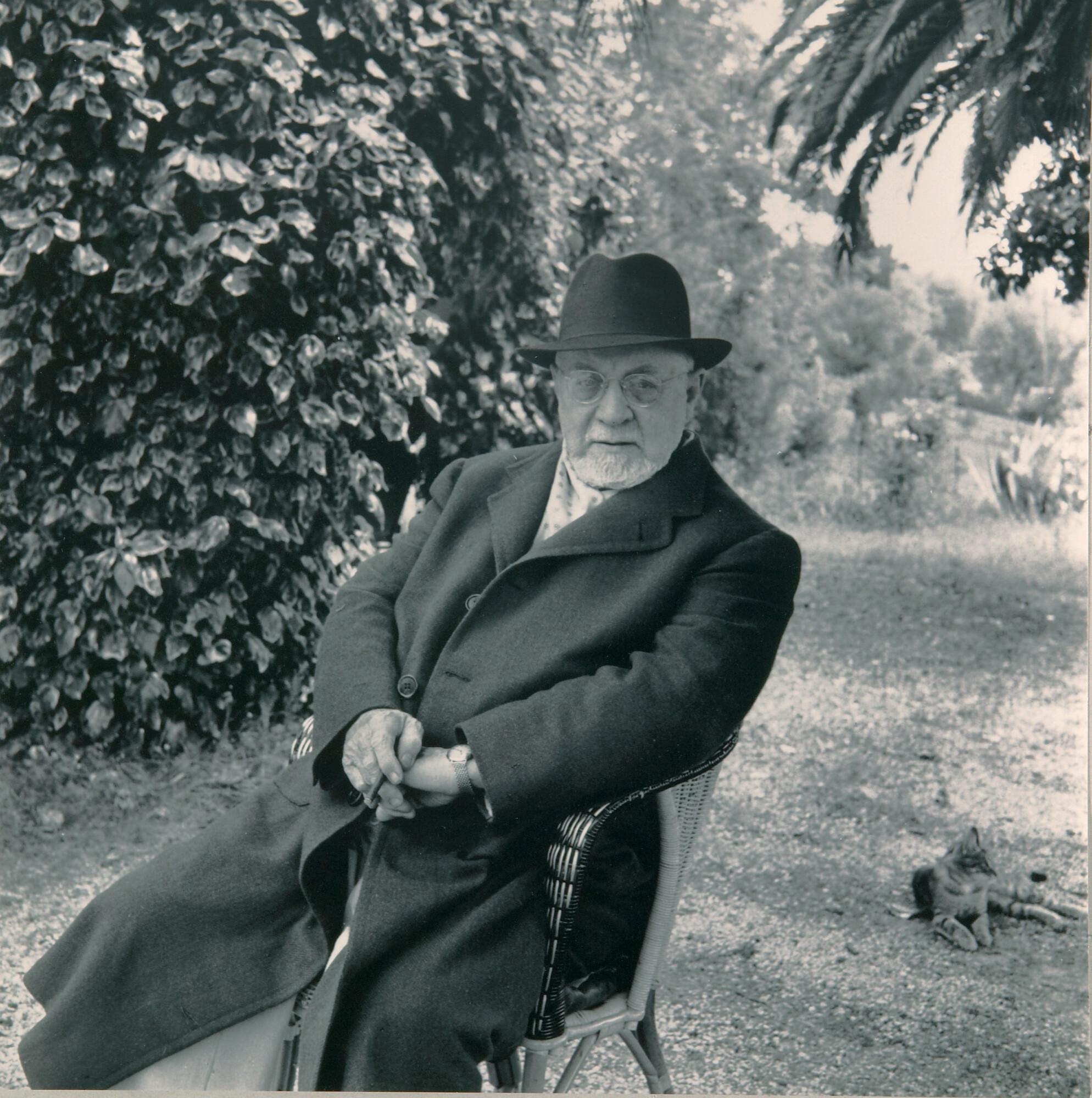 Willy Maywald - Henri Matisse in seinem Garten in Vence.