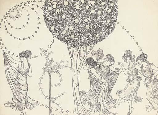 Willy Pogany - Dancing girls under the apple tree
