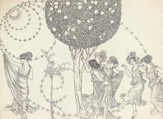 Willy Pogany - Dancing girls under the apple tree