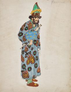 Willy Pogany - Two Costume Designs for Le Coq d’Or; One for Hamlet; One for Ophelia