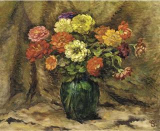 Willy Schlobach - Summer flowers in a vase