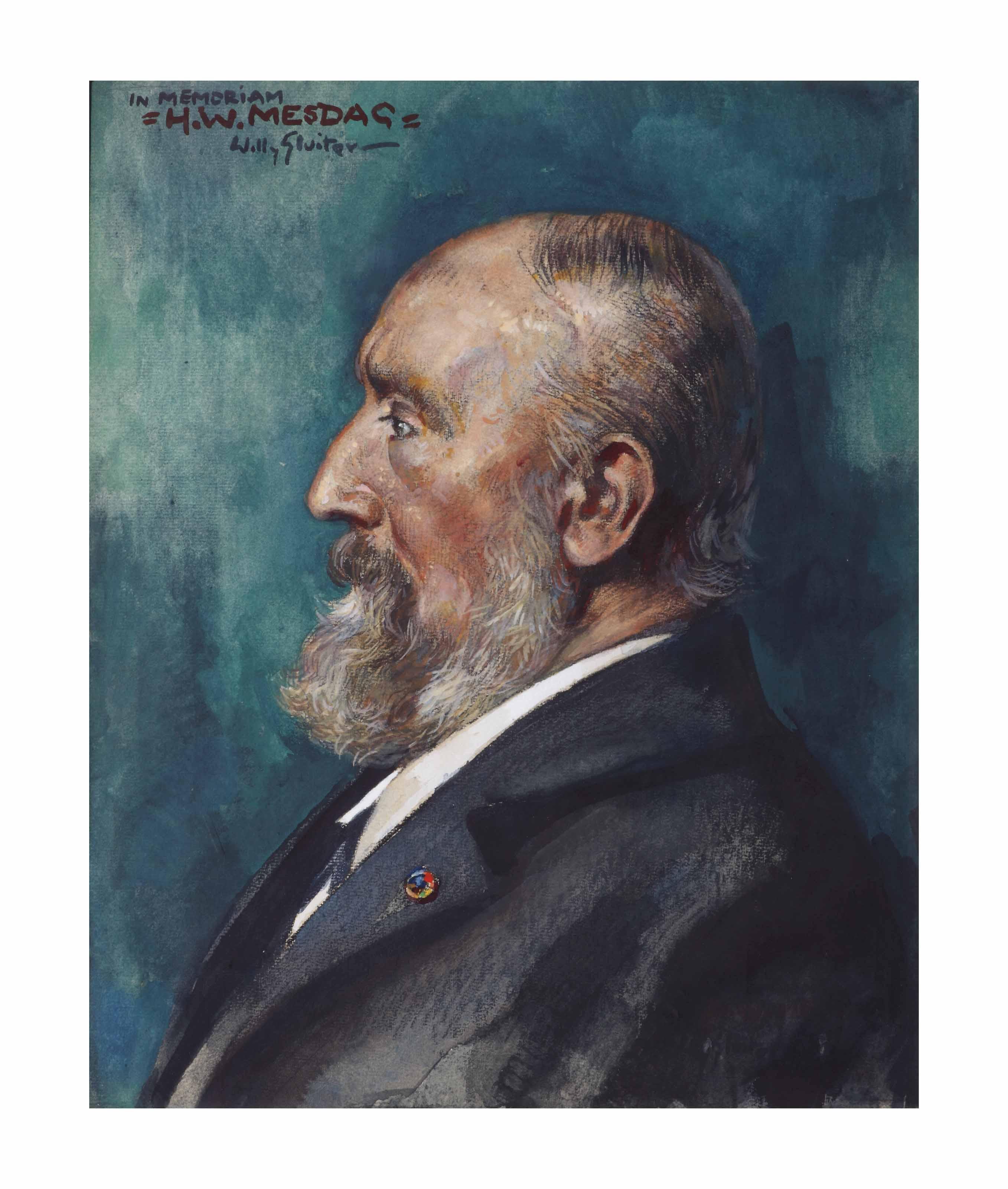 Willy Sluiter - A portrait of the painter H.W. Mesdag