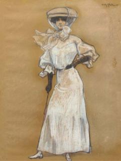 Willy Sluiter - An Elegant Lady In White