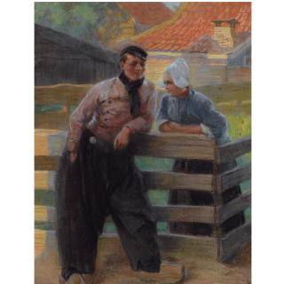 Willy Sluiter - Dutch A Conversation At The Fence, Volendam