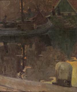 Willy Sluiter - Haven van Volendam - Volendam harbour in autumn