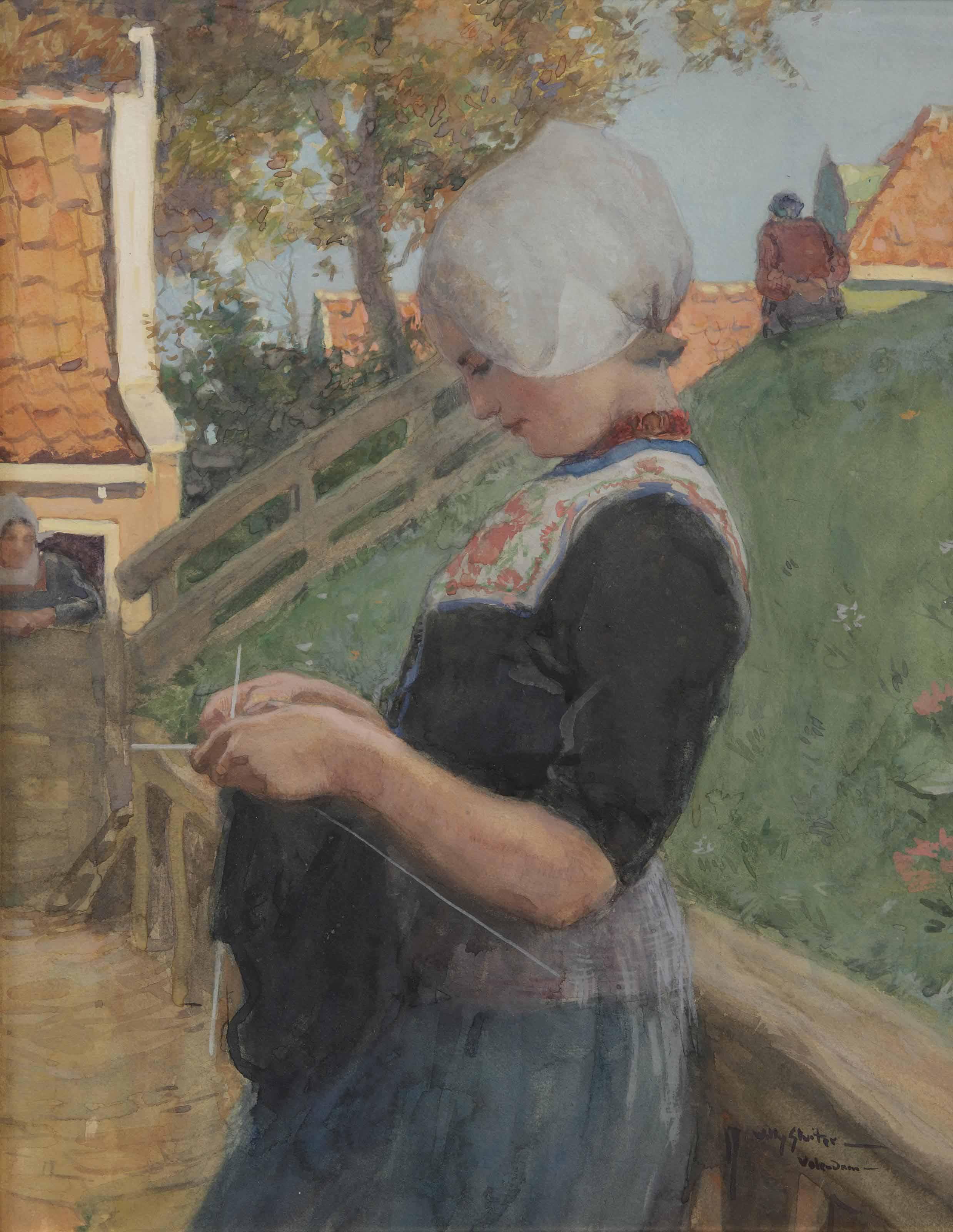 Willy Sluiter - Portrait Of A Volendam Girl