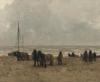 Willy Sluiter - Strand: working on the beach