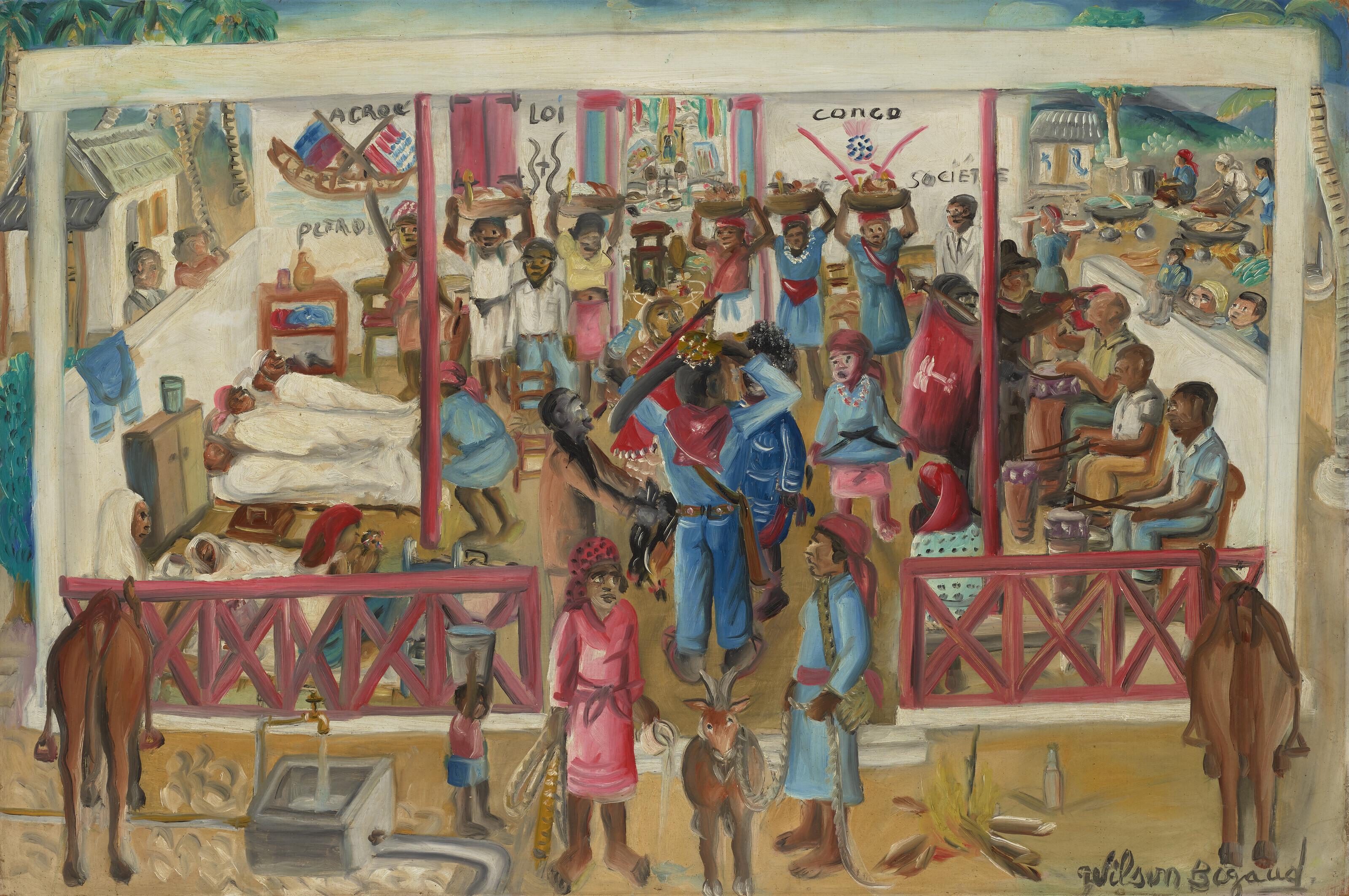 Wilson Bigaud - Untitled (Healing in the Vodou Temple)