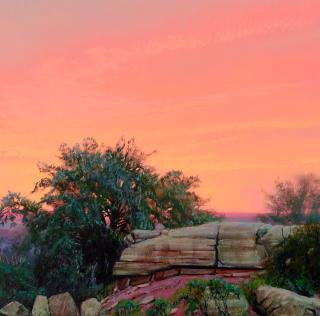 Wilson Hurley - Red Sky Study from Roman Nose State Park, Oklahoma