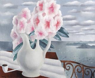 Wim Bosma - A Still Life With Flowers And A Pipe