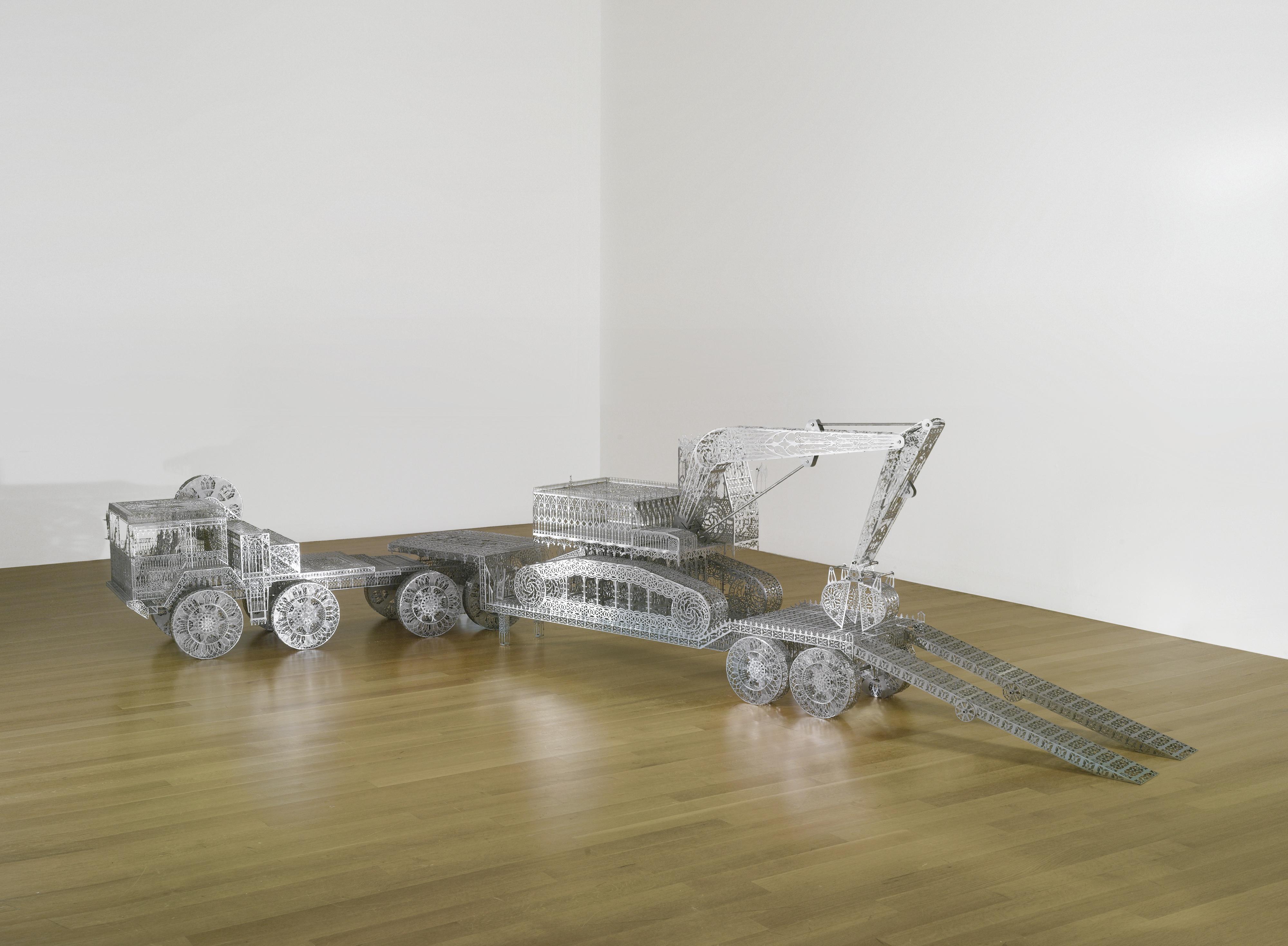 Wim Delvoye - Flatbed Trailer Scale Model And Caterpillar 5C Scale Model