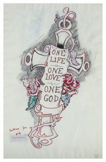 Wim Delvoye - Tattoo for Pig Julianne (dessin préparatoire)