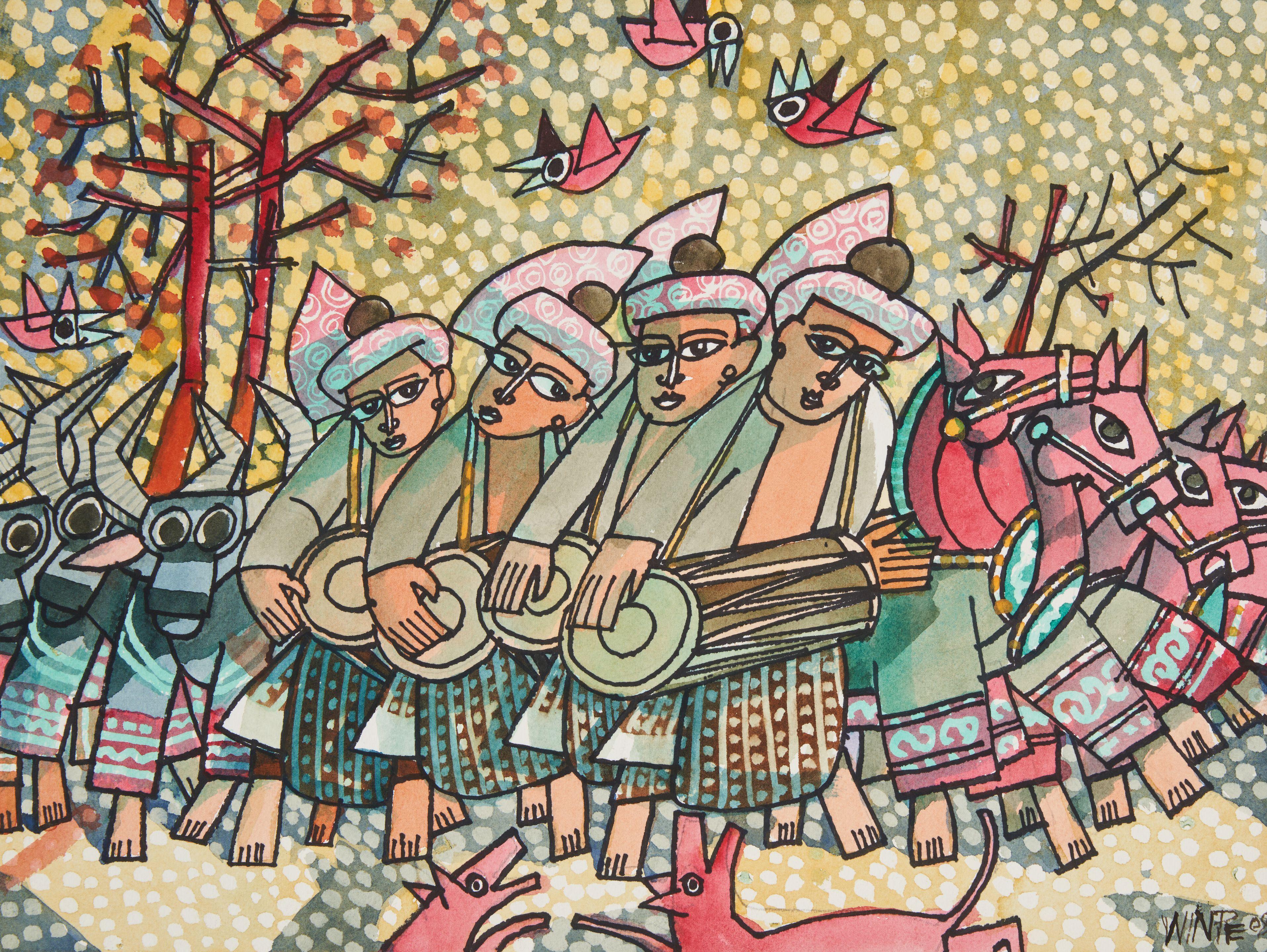 Win Pe - A Buffalo, a Horse and a Drummer