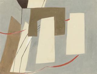 Winifred Nicholson - Abstract sequence: Untitled (Variation of Axis gouache)