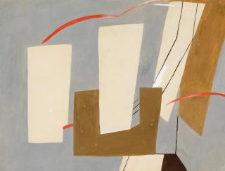Winifred Nicholson - Abstract sequence: Untitled (Variation on Axis gouache)