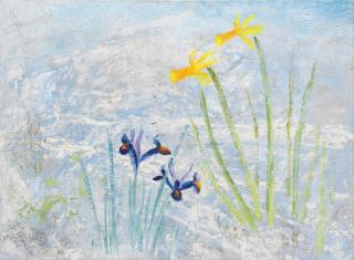 Winifred Nicholson - Flowers in Snow, Bankshead 56 x 76.4 cm. (22 x 30 in.)