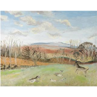 Winifred Nicholson - Goats In A Landscape