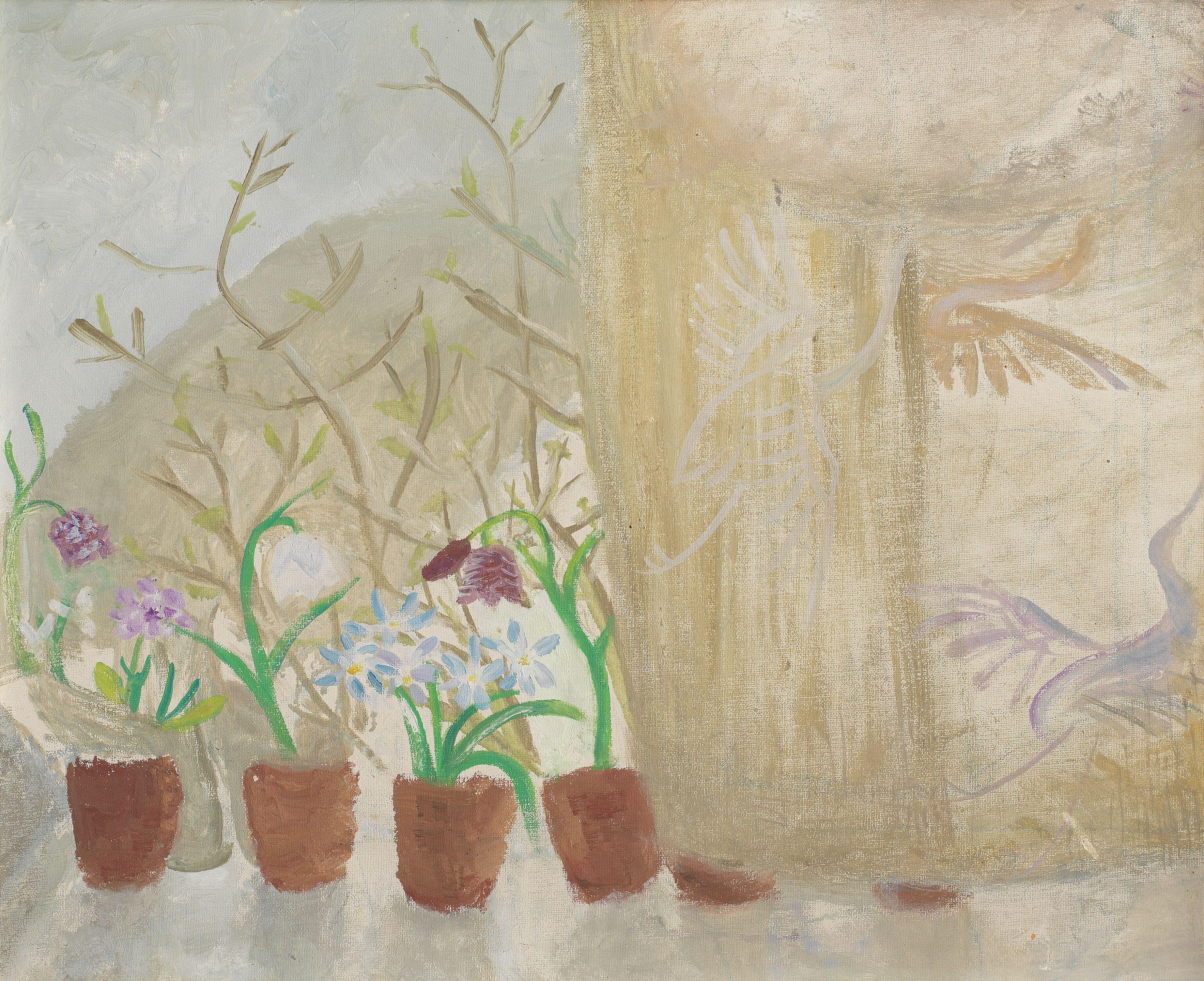 Winifred Nicholson - My Bedroom Window 48.5 x 58.8 cm. (19 1/8 x 23 1/8 in.)