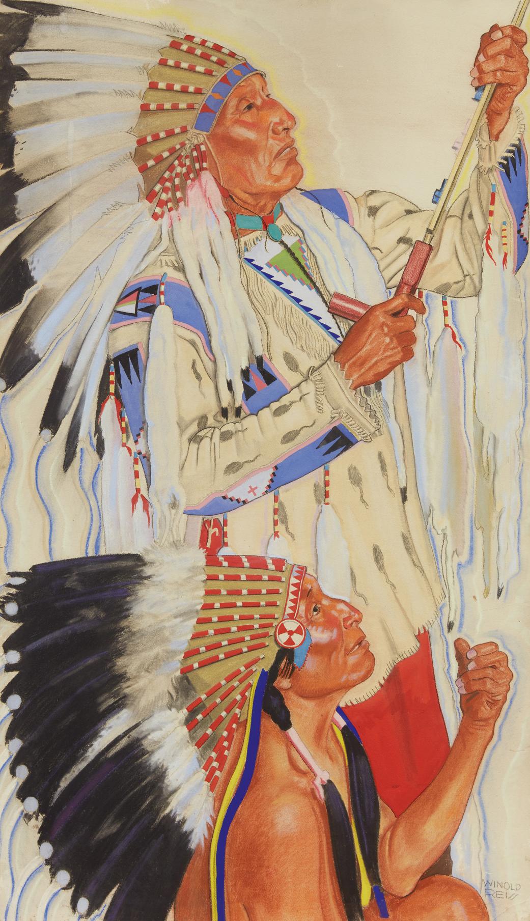 Winold Reiss - Offering To The Sun