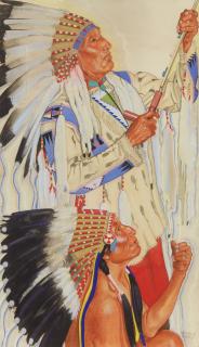 Winold Reiss - Offering To The Sun