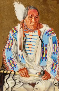 Winold Reiss - Three Calf 39 x 26 in. framed 45 x 32 in.