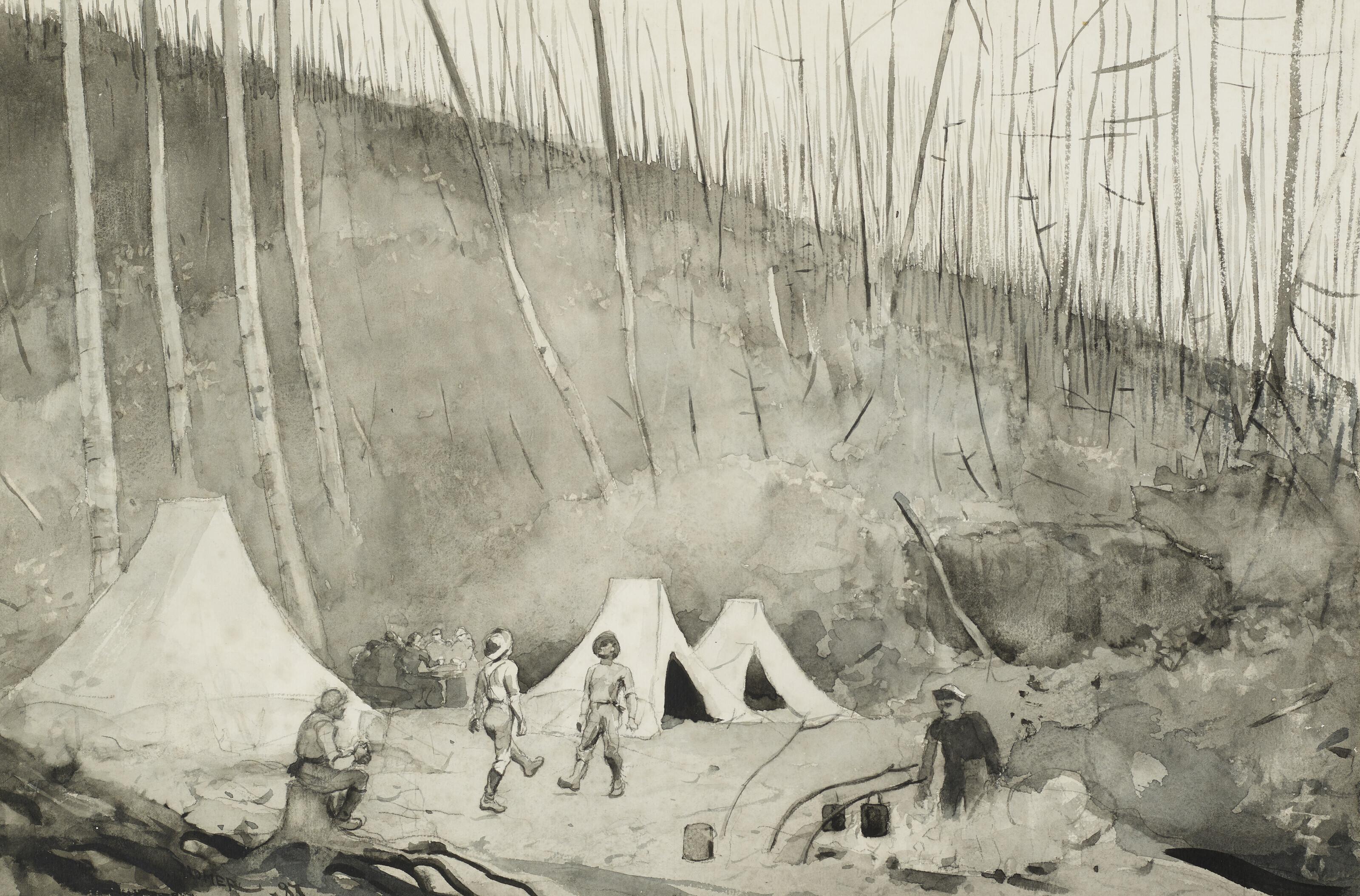 Winslow Homer - Camp in Canada