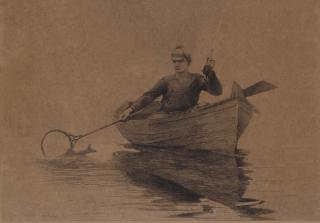 Winslow Homer - Fly Fishing, Saranac Lake (Goodrich 105)