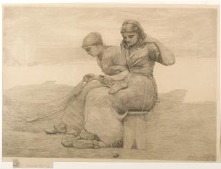 Winslow Homer - Mending the Tears (c. 1888)