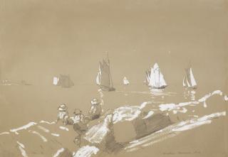 Winslow Homer - Schooners in Gloucester Harbor