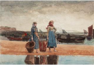 Winslow Homer - Two Girls on the Beach, Tynemouth
