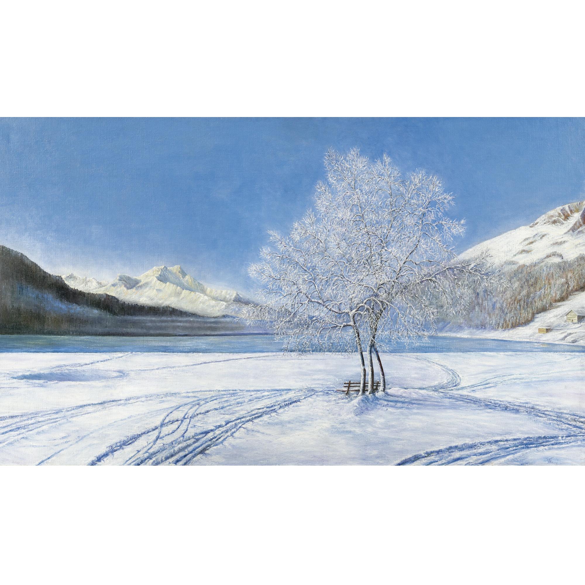 Winterlandschaft Im Oberengadin Winter Landscape In The Upper Engadin