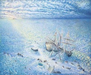 Wladimir Goichman - The Admiral Tegetthoff frozen in, Franz-Josef Land, 1873