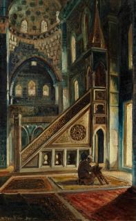 Wladimir Petroff - Interior of a mosque, Istanbul