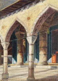 Wladimir Petroff - The interior of a mosque, Istanbul