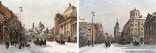 Wladislaw T. Chmielinski - A Winter Day in Warsaw; and A Carriage Ride in Warsaw
