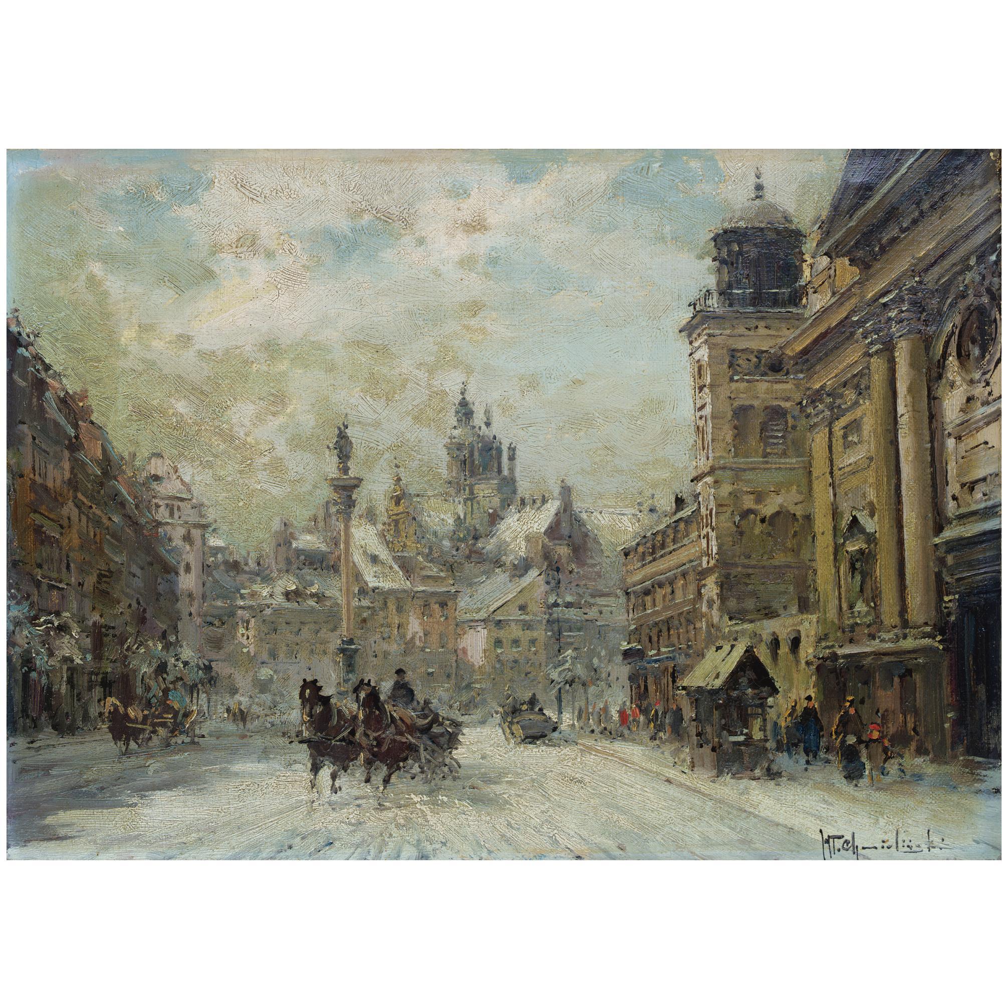 Wladislaw T. Chmielinski - Polishroyal Castle And Zygmunt\'S Column At Castle Square, Warsaw.