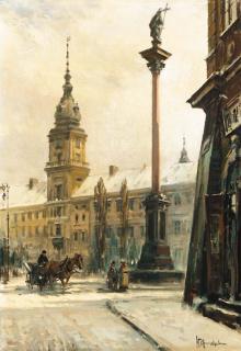 Wladyslaw Chemielinsky - Street scene, Warsaw
