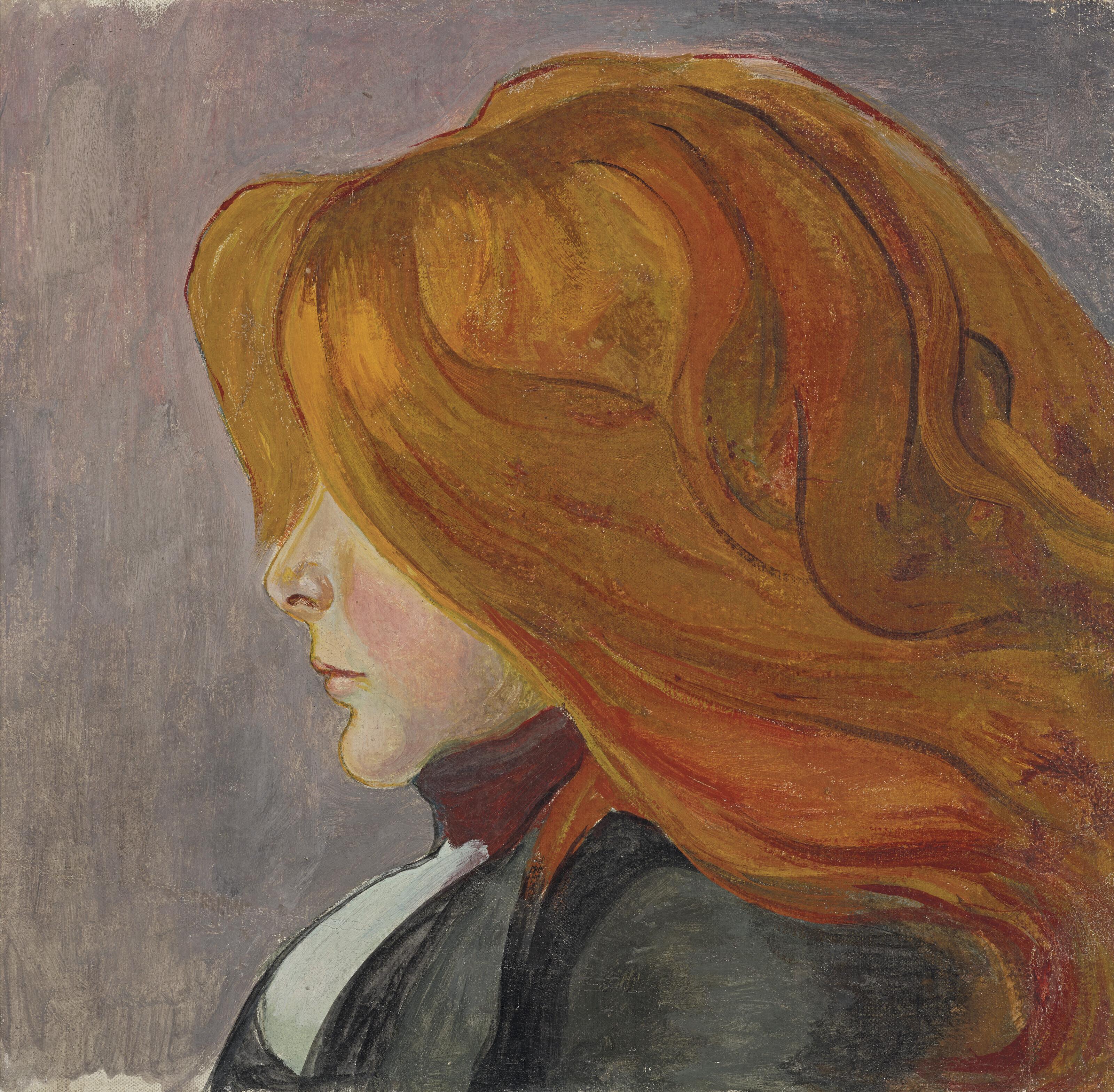 Wladyslaw Slewinski - Femme aux cheveux roux