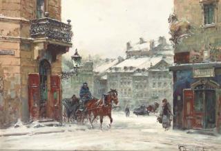 Wladyslaw T. Chemielinski - Warsaw Square in winter