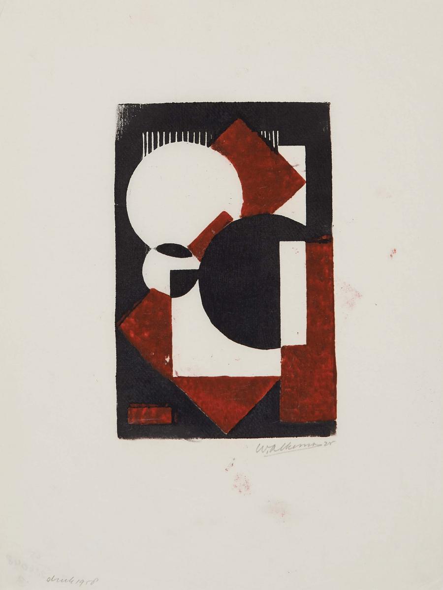 Wobbe Alkema - Composition in red and black I