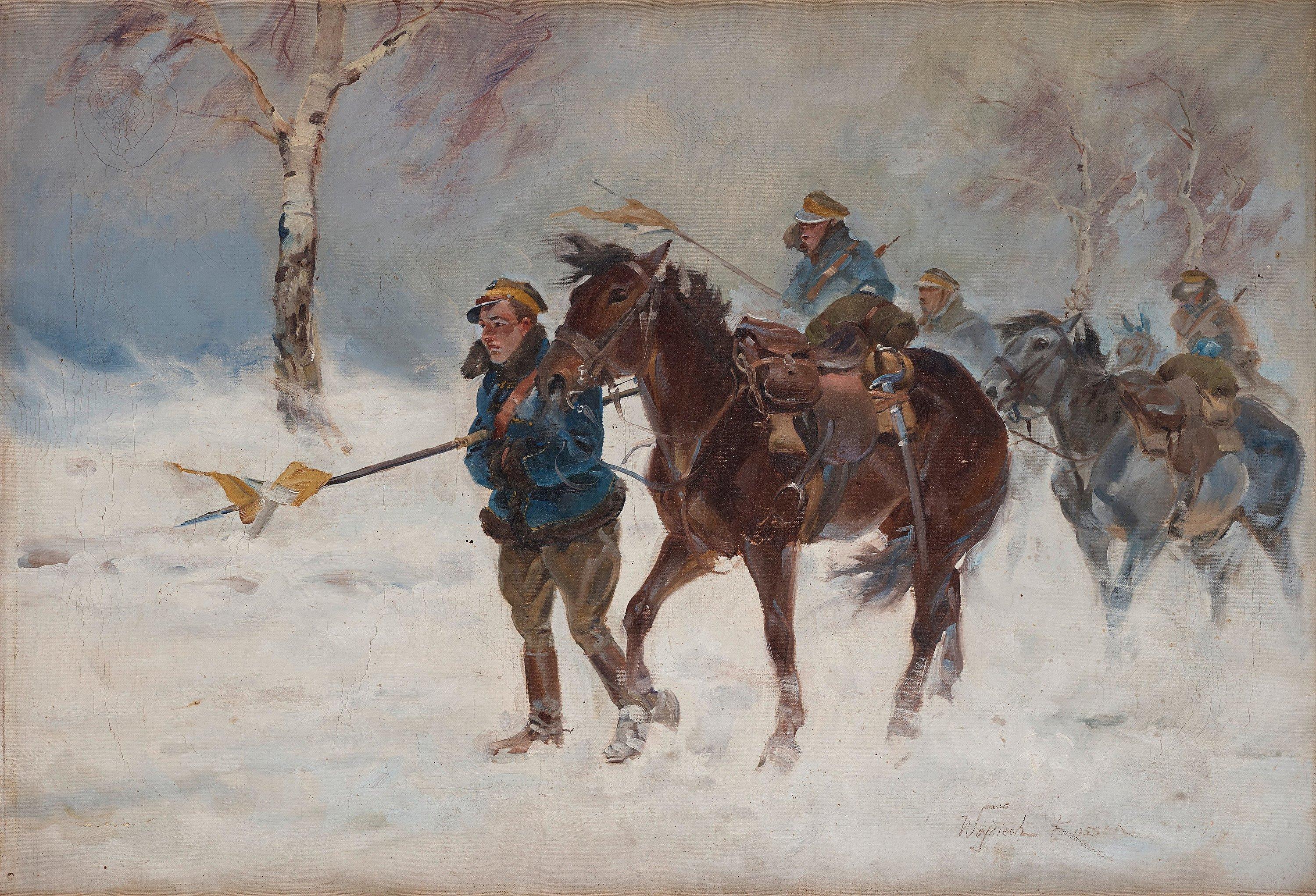 Wojciech von Kossak - Uhlan cavalry