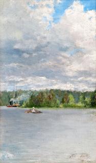 Woldemar Toppelius - Steamship In The Archipelago.
