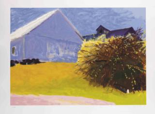 Wolf Kahn - Barn and Forsythia III
