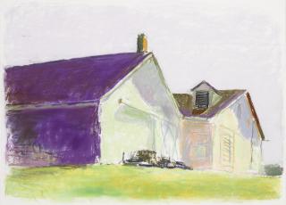 Wolf Kahn - Barns in Amagansett