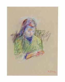 Wolf Kahn - Emily Knitting