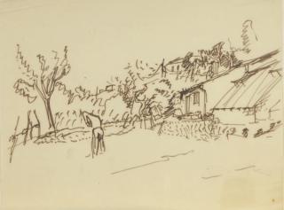 Wolf Kahn - Figure in a landscape