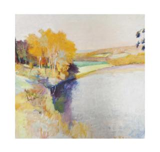 Wolf Kahn - Near the Great Meadows of the Connecticut