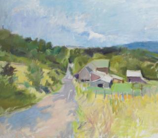 Wolf Kahn - View of the Moore Farm from Up the Hill